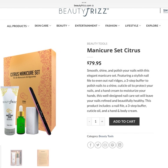 BeautyFrizz Citrus Manicure Set - Picture 4 of 4